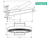 MEDIDAS DUCHA FIJA MURAL RAINFINITY HANSGROHE